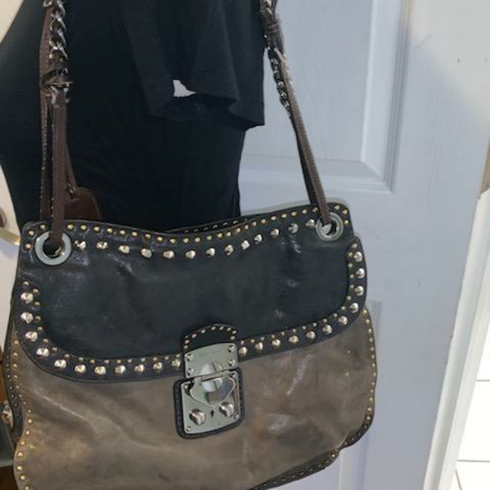 Miu Miu Pattina Nappa Borchie Studded Bag